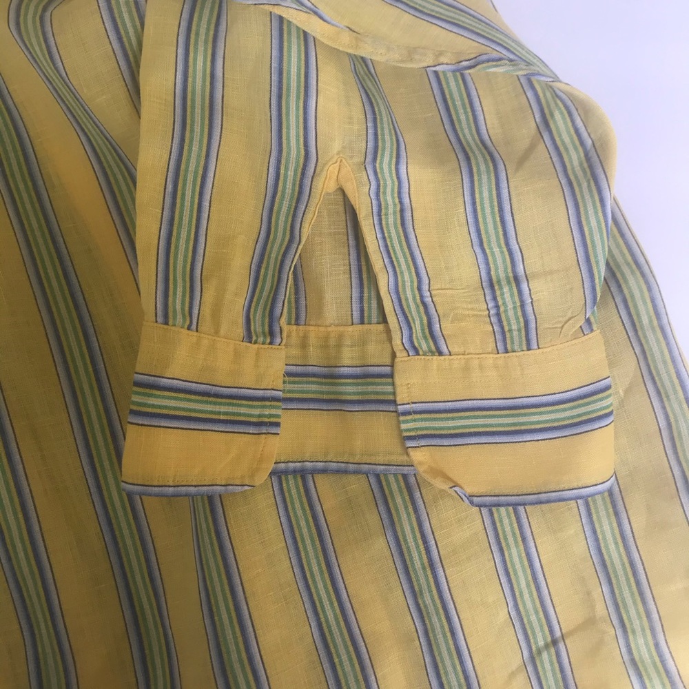 Lauren Ralph Lauren Linen Striped Buttoned Shirt - Picture 7 of 7